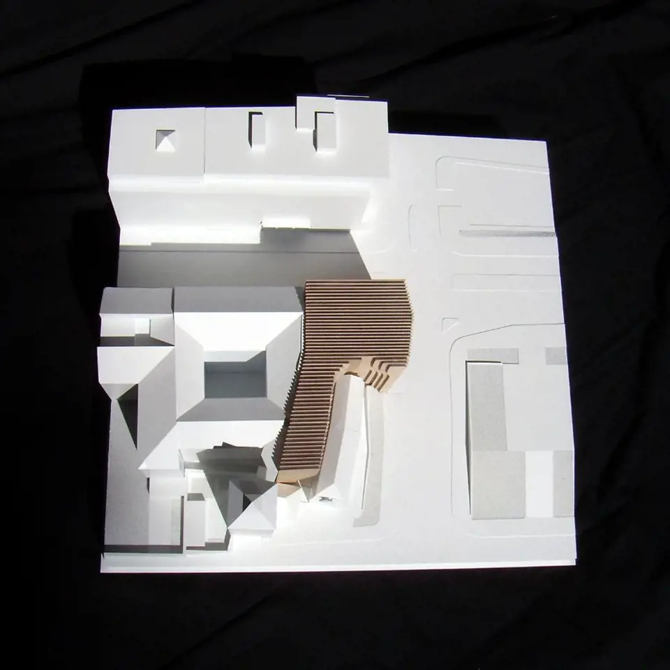 Model projektu Novomlýnská brána - horní pohled 