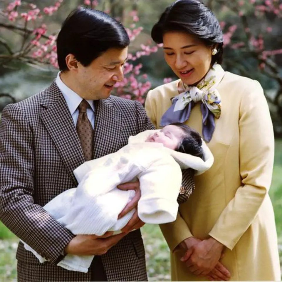Korunní princ Naruhito, princezna Masako a dcera Aiko