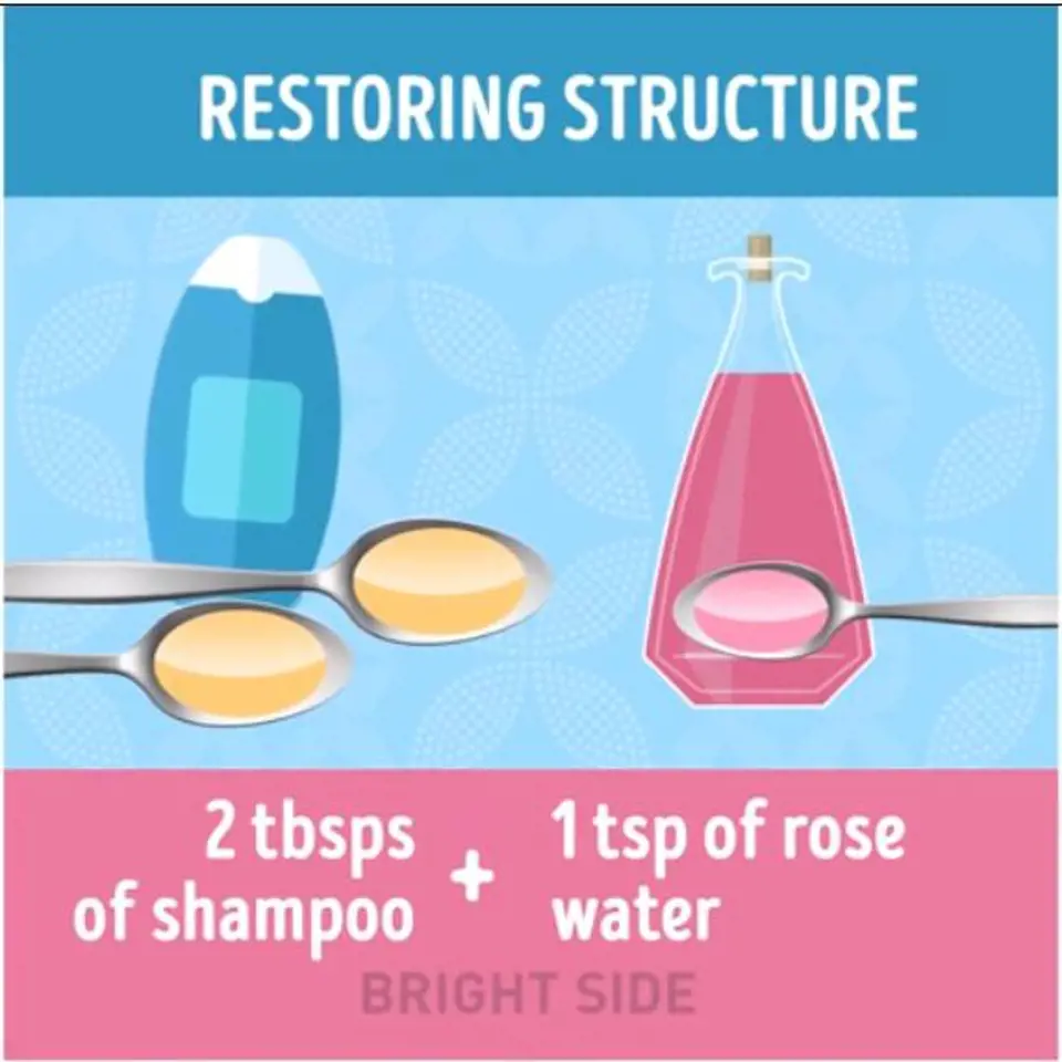 Potřebujete podpořit vlasovou strukturu, aby byly vlasy silnější? Umyjte si je směsí 2 lžic běžného šamponu a 1 lžičky růžové vody.