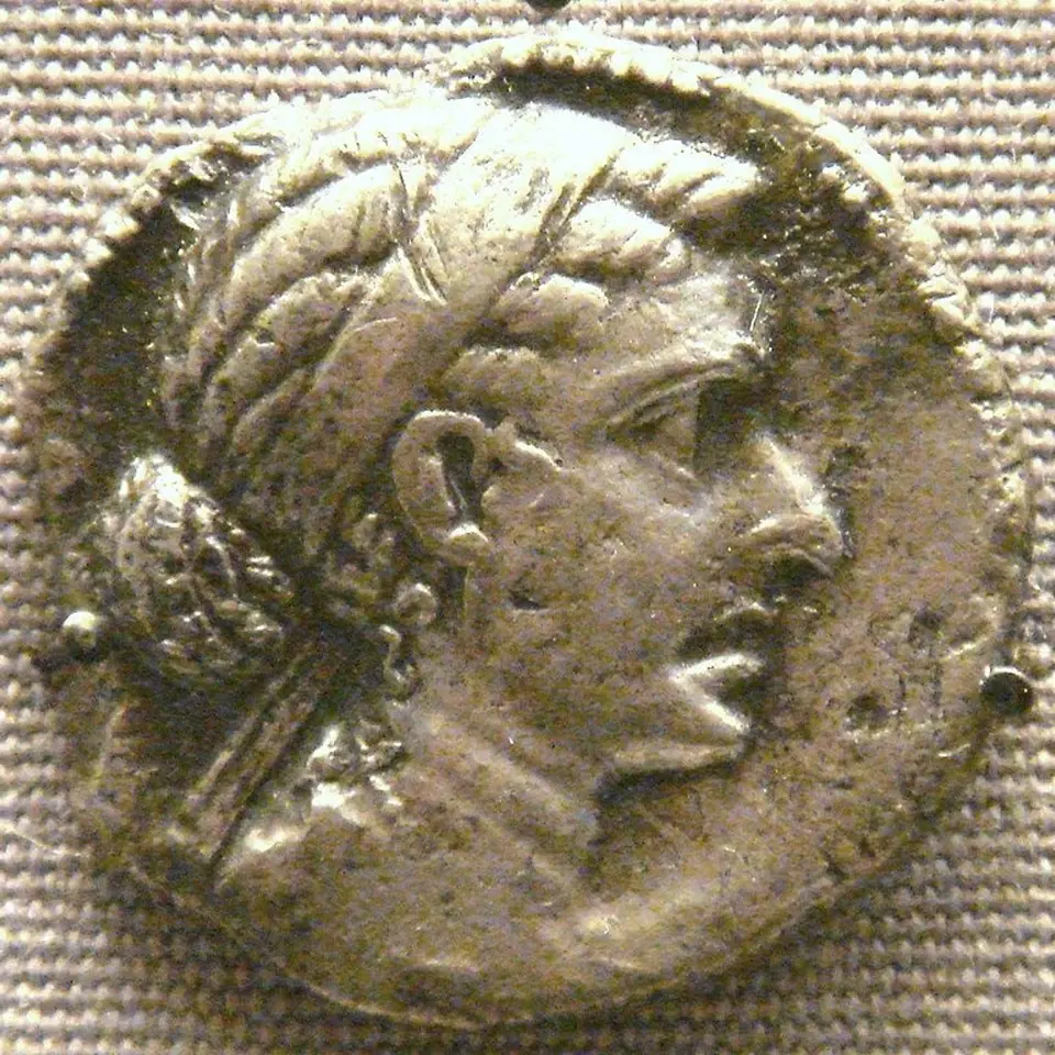 Kleopatřina podobizna na dobové minci