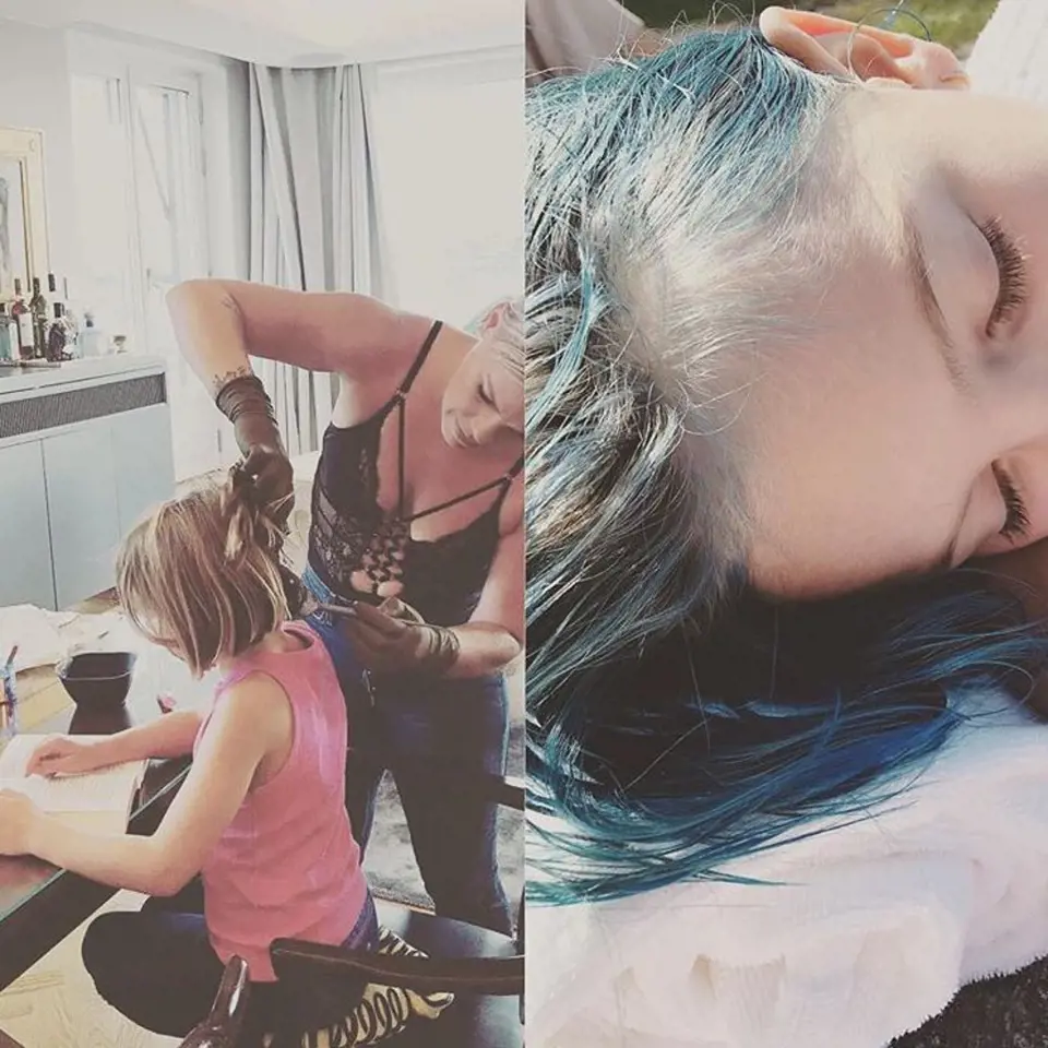 Na podporu kolegyně Jessicy Simpson nabarvila své dceři Willow vlasy na modro.