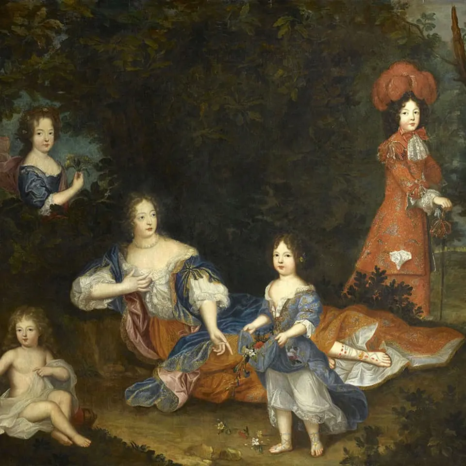 Madame de Montespan se svými dětmi